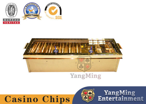 Profesional Frosted 100 Putaran Casino Chip Tray 5 Baris Kombinasi Pemegang Meja Poker Didedikasikan Kasus