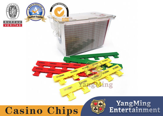 Texas Hold'em Poker Kartu Kasino Permainan Aksesoris Baccarat Kotak Keamanan Kustom Buang Segel Kunci
