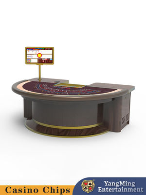Modern Deluxe Disesuaikan Semi-Circular Footed Baccarat Poker Meja Hiburan Club Leisure Poker Game Table