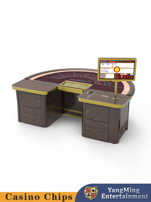 Desain Pribadi Semi-Circular Baccarat Kasino Poker Meja Kartu Permainan Catur Meja Produsen Spot Disesuaikan
