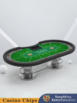 Disesuaikan 10 Pemain Metal Bar Protector Texas Hold'em Poker Meja Kasino Meja Gaming Rekreasi