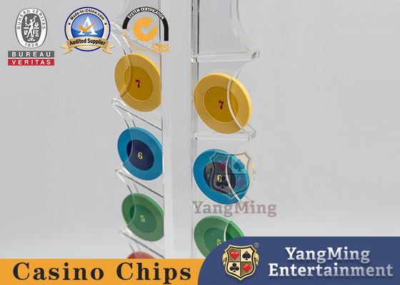 16 pcs Kasino Transparan Poker Chips Kasus Meja Perjudian Putaran Chips Pembawa Meja Kustom Pemegang Roulette