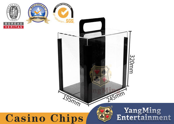 Pabrik Grosir Ukuran Custom 1000 pcs 40mm Chip Carrier Poker Chips Case Jelas Akrilik Poker Chip Carrier Box