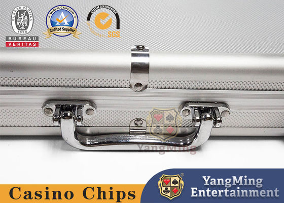 Genggam Kasino Permainan Aksesoris Premium Poker Chip Set Kartu Texas Hold 'Em Perak Aluminium Case
