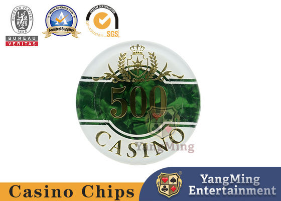 Pola Indah Kasino Mewah Poker Chip Set Dengan Pelat Besi Tertanam