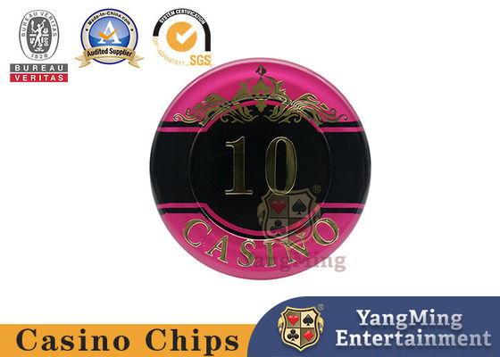 Kasino Texas Holdem Poker Chip Disesuaikan Dengan Tanda UV