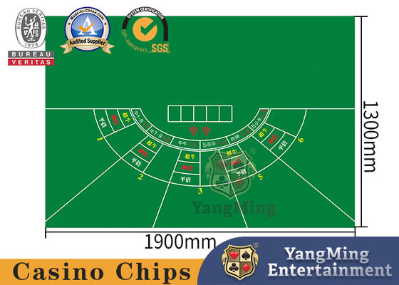 5 Pieces Pemain Super Baccarat Poker Casino Taplak Meja Tahan Air Kelas Industri Pencetakan Empat Warna Desain Asli