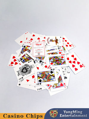 Kasino Internasional Lebah Black Core Bermain Kartu Kertas Merah Biru 144 Deck Uv Mark