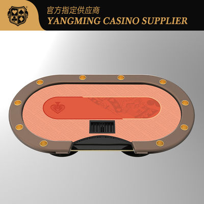 Modern Casino Oval Metal Treadle Meja Poker Untuk Meja Poker Kamar Judi Gamer