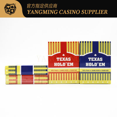 Texas Besar Huruf 100% PVC Plastik Bermain Kartu Untuk Texas Gambling Club Poker Game