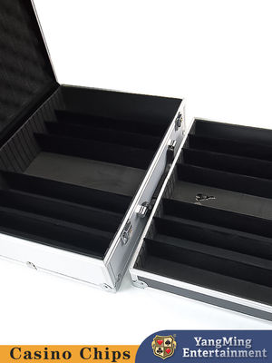 Kasino ABS Poker Chips Sets Clay Chips Berwarna Texas Hold'Em Chips Sets + Aluminium Box