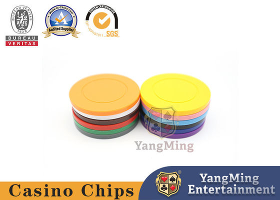 Texas Roulette Casino Table Chip Poker Plastik 4g ABS Disesuaikan Tanpa Denominasi