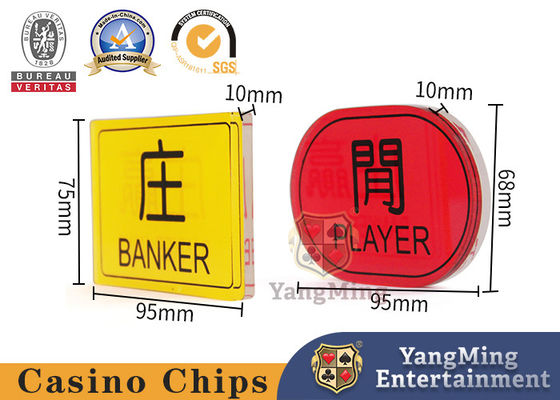 Semua dalam tombol Player Banker Tombol Penanda Untuk Hiburan Baccarat Gambling Poker Meja Taruhan Acrylic Penanda