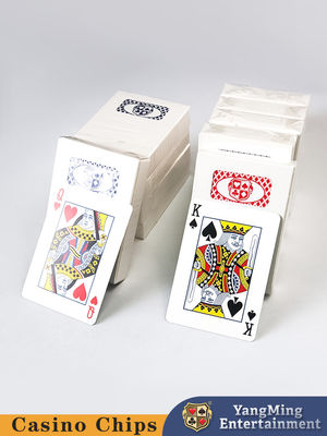 100% Biru Hitam CMYK Kertas Iklan Poker Custom Printing Kasino Kartu Bermain Dengan Logo Khusus