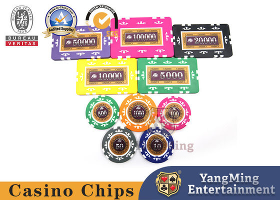 Grosir AS ABS Eight Crown Patch Set Kode Kertas Kasino Hiburan Game Chips Meja