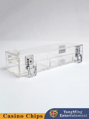 Baccarat Akrilik 50mm Locking Chip Tray untuk Casino Hiburan Tabletop Poker Games