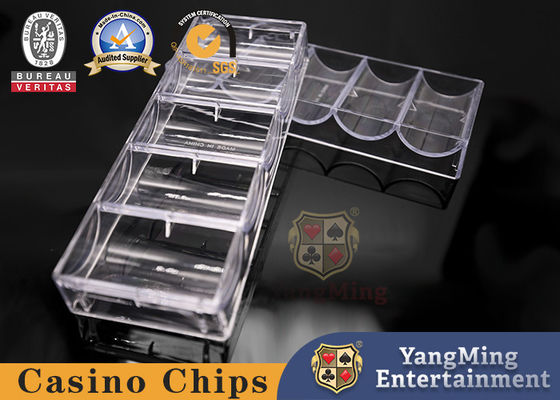 Pabrik Pencitraan Pencitraan Akrilik Aluminium Poker Chip Case Dengan Chip Tray Fix 100 Chip Bulat