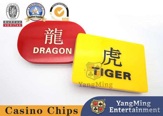 Acrylic Dicetak Poker Dealer Tombol Dilepas Kasino Baccarat Banker & Player Tombol Menang Penanda