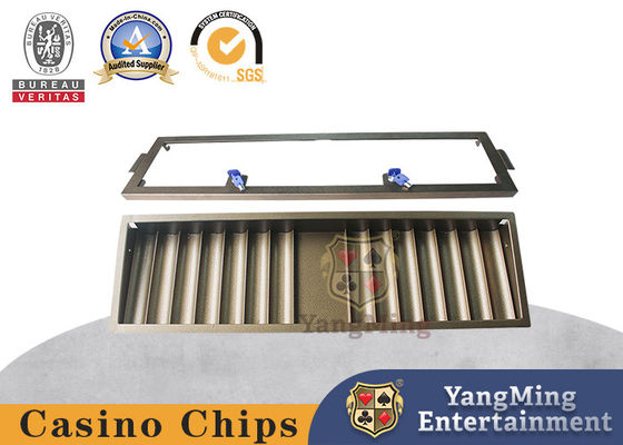 Hiburan Kasino Dedicated 1 - Lapisan Metal Poker Chip Tray Dengan 14 Baris