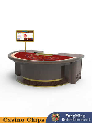 Grosir Deluxe Treadle Baccarat Meja Perjudian Setengah Bulat Baccarat Texas Hold'em Meja Poker