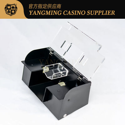 All Black Card Shuffler 2 Set Texas Hold'Em Poker Aksesoris yang Dilengkapi Otomatis