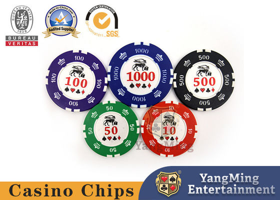 760 Pieces Of American Iron Core Clay Chip Set Clay Frosted Sticker Chip Texas Anti-pemalsuan Chip Game Mata Uang Pabrik Spot