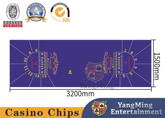 Desain Asli Dan Custom-Made 15 Pemain Shalf-Circle Baccarat Poker Taplak Meja Meja Judi Dukungan Tata Letak Grosir
