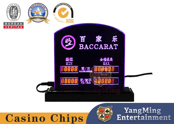 Meja Baccarat Permainan Didedikasikan LED Elektronik Batas Meja Masuk Kasino Poker Meja Batas Taruhan Logo Disesuaikan