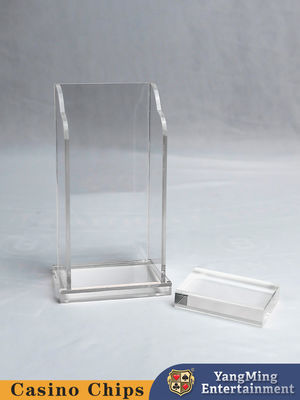 Texas Club Disesuaikan Full Transparan tebal Akrilik 8 Pasangan Kartu Poker Scrap Card Holder Khusus Poker Table Holder