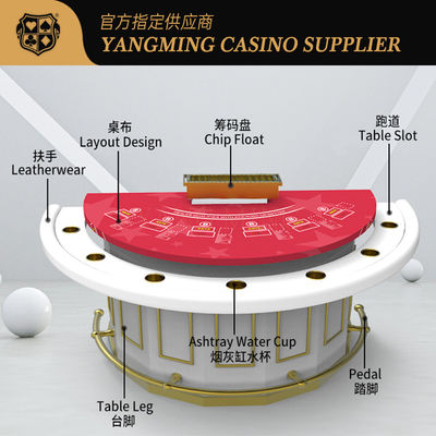 Setengah Bar Bulat Pelindung Meja Blackjack Kasino Poker Kain Meja Warna Disesuaikan