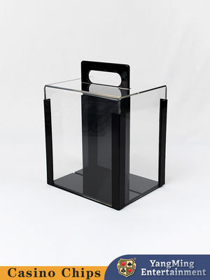 Kualitas tinggi bulat anti-palsu chip menebalkan acrylic Tote Chip Case Texas Casino Club Poker Casual Gaming Chip Case