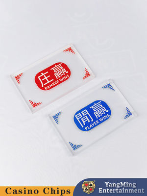 Grosir Semi-Frosted Crystal Acrylic Disesuaikan Banker Player Marker Button Casino Poker Game Table Top Marker Button
