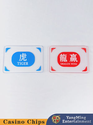 Baccarat Double Sides Printed Crystal Plastic Marker Button Poker Table Game Table Top Marker Button