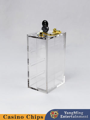 Brand New Akrilik 8 Deck Locking Cutting Box Hiburan Poker Meja Meja Disesuaikan Locking Kartu Sampah Cutting Box