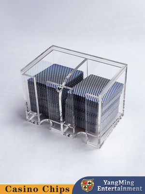 Pabrik Disesuaikan Kristal Tepak Akrilik 8 Deck Discard Holder Baccarat Casual Game Table Discard Holder