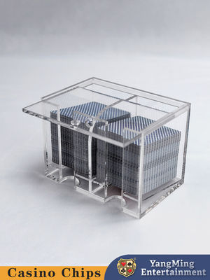 dijual Acrylic Clear 8 Deck Discard Holder Casino Club Poker Table Game Table Top Discard Holder