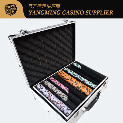 Texas Hold'em Perak Putih Aluminium Tote Chip Case Kasino Club Casual Poker Game Chip Case