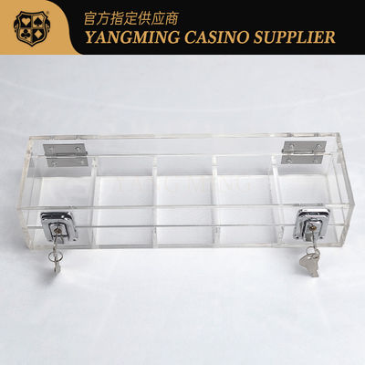 Dijual 100 Yard 50mm Locking Chip Tray Kasino Baccarat Hiburan Poker Chip Tray