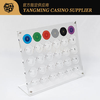 30pcs 40mm Acrylic Chip Rack Untuk Kasino Custom Roulette Meja Chip Tampilan