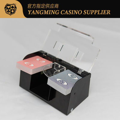 Casino Customized Metal Iron Poker Intelligent Automatic Shuffler Dukungan 2 Deck of Card Synchronized High-Speed Cleaning