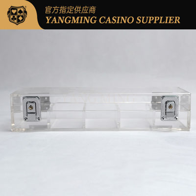 Jual Grosir 100 Yards 50mm Casino Poker Chip Tray Kunci Acrylic Chip Tray Untuk Kasino Casual Game Poker Chip Tray