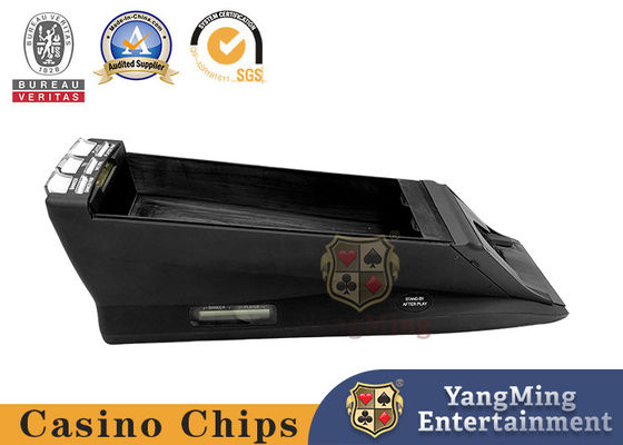 All Black Laser Barcode 8 Deck Poker Dealer Elektronik Untuk Turnamen Internasional Standar Smart Shuffle Shoes