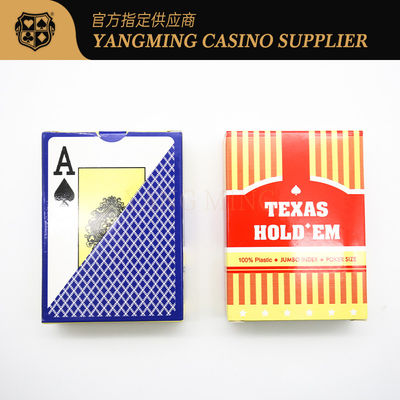 Merah dan Biru 100% PVC Waterproof Plastik Kartu Poker Texas Hold'em Club Kartu Bermain