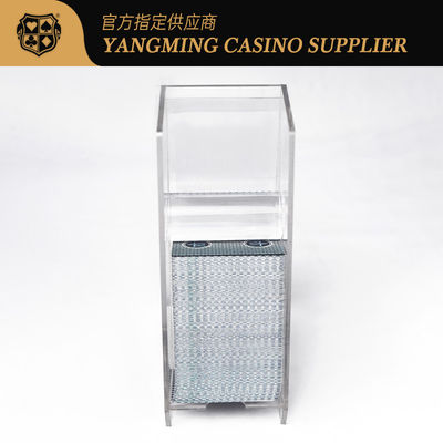 Acrylic Transparan 8 Deck of Playing Cards Discard Holder untuk Dijual Baccarat Kasino Poker Game Tabletop Discard Holder