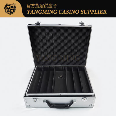 Texas Hold'em Baccarat Chip Case Set Perak Aluminium Chip Case