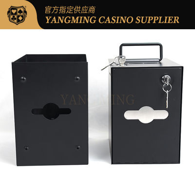 Jual langsung Baccarat Texas Hold'em Kasino Poker Kotak koin besi logam dengan kunci
