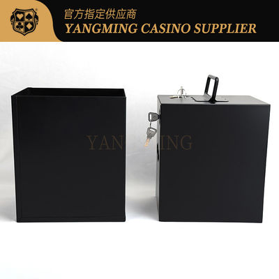 Hot Sale Casino Tip Box Aksesoris Kotak uang logam besi besar dengan kunci untuk permainan kasino judi poker