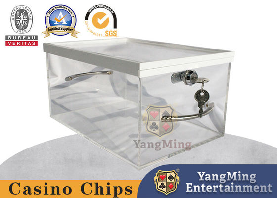 Pabrik Custom Luxury Playing Cards Dispose Holder Full Transparent Acrylic Cards Cash Portable Card Sending Box