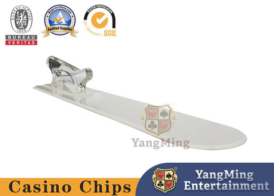 Perjudian Baccarat Texas Holdem Tabel Poker Aksesoris ABS Kartu Plastik Sekop Putih & Merah Dengan Sekop