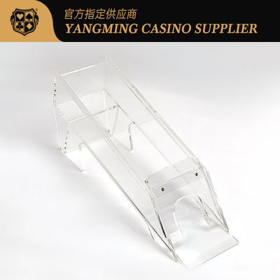 Benar-benar transparan tebal custom batang besi 6-8 Decks Kartu Shuffler Baccarat Bermain Kartu Dealer Shoe